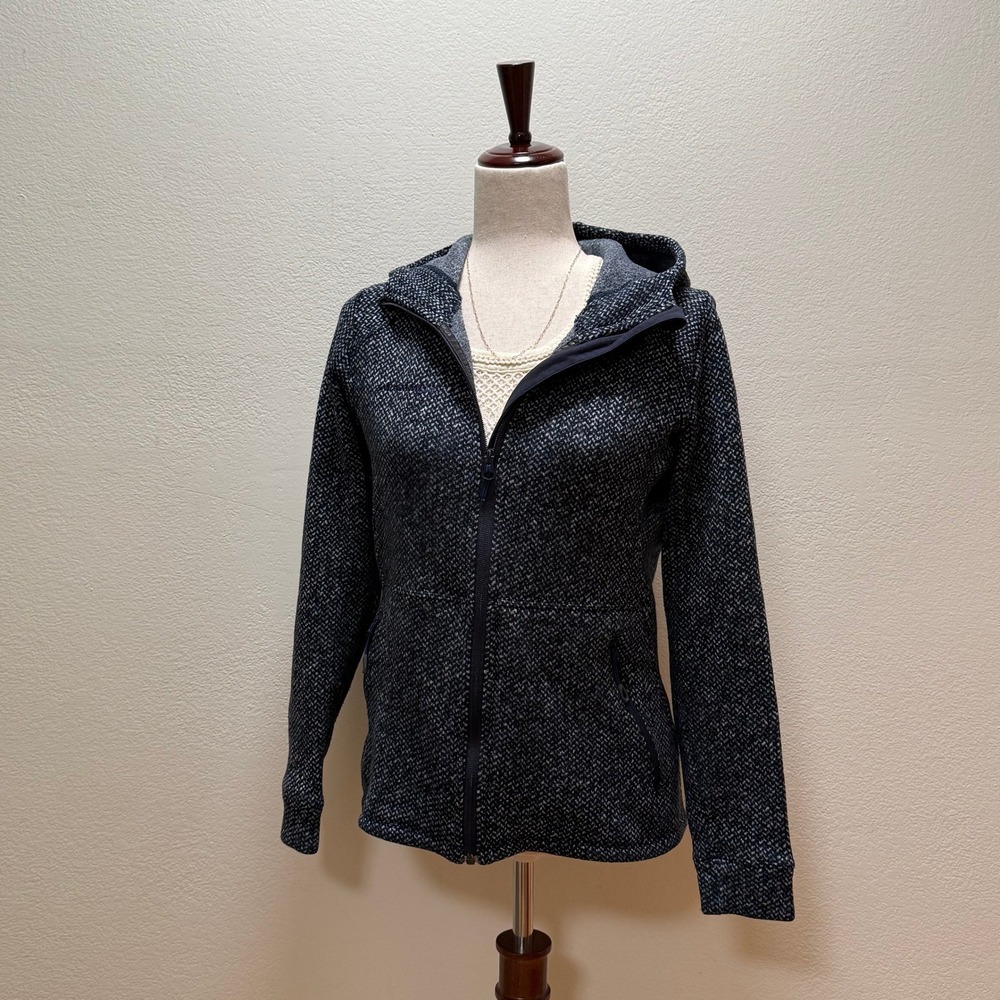 Mammut Kachemak Full Zip Blue Tweed Fleece‎ Hoodie Women Size Small